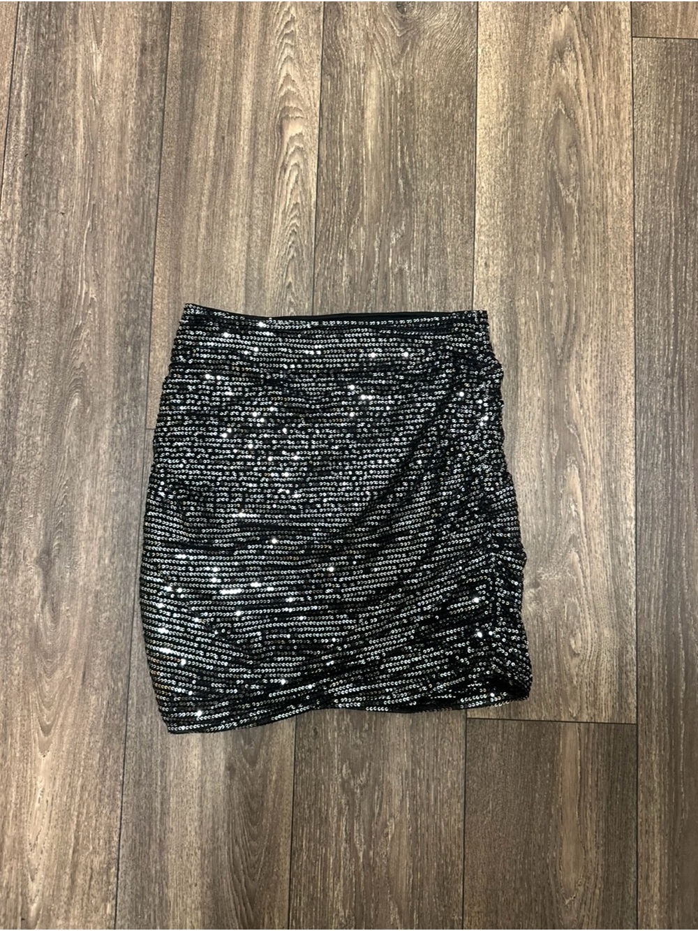 SHEIN Black Sequin Skirt